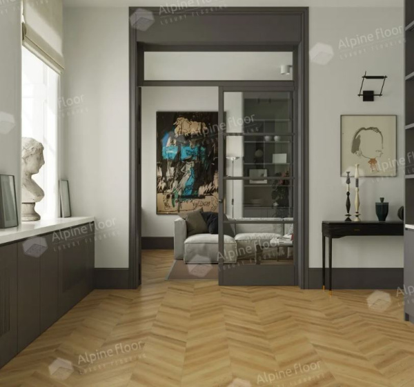 Ламинат Alpine Floor Искусство шеврона (CHEVRON ART) Дуб Олимп LF109-05